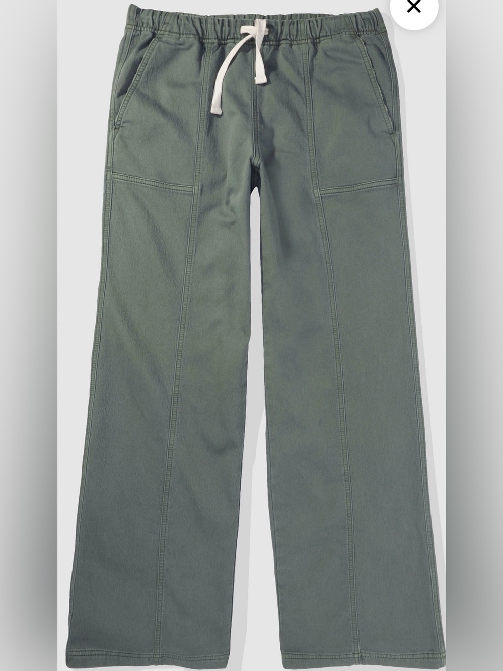 NWOT. Aerie. Me-Day Tie Waist Pant. Olive fun. Size Medium Short.